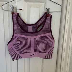 Nike Mauve and Burgundy Sports Bra